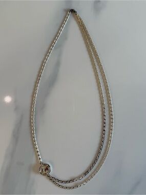 Agatha Paris Vintage Silver Chain with Signature Westie Charm - 90's